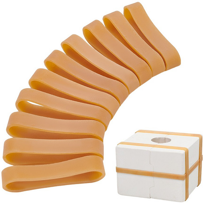14개 고무 밴드 패스닝 벨트 세라믹 공예 몰드 바인딩 샌디 브라운 96x11mm