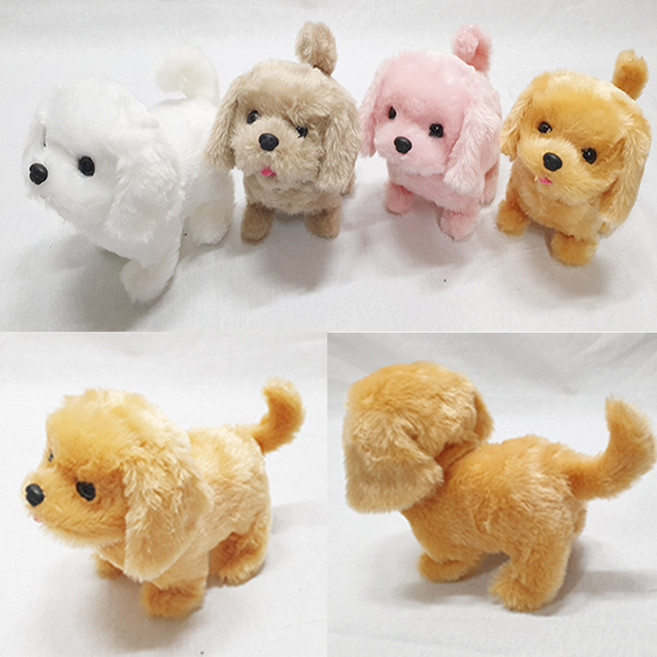 복덩이강아지인형 강아지인형 작동동물인형 장난감-건전지포함, 1개, 복덩이펫-화이트, 18cm