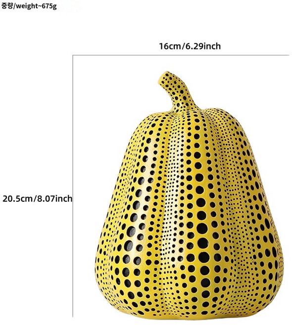 쿠사마 야요이 호박 오브제 인테리어 소품 Yayoi Kusama 촬영소품, 옵션 02.호박(high)_대