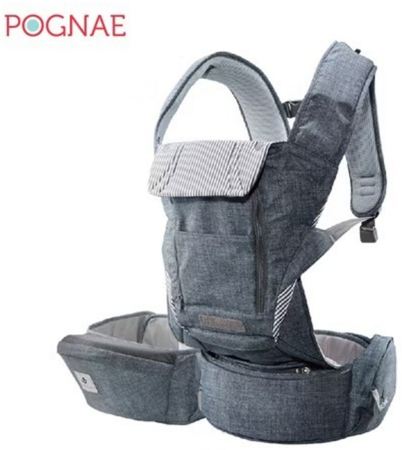 POGNAE No5 Plus Light三合一輕量機能揹帶【六甲媽咪】, 復刻牛仔灰