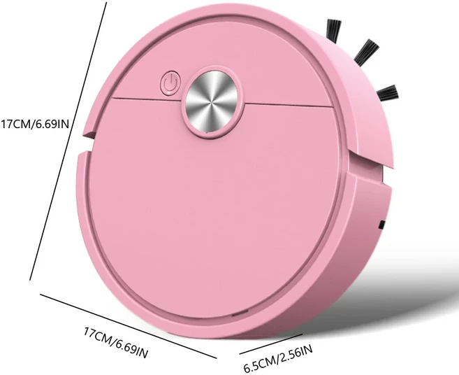 지능형 청소 로봇 가정용 진공 스마트 휴대용 기계 홈 가전 제품, 01 핑크