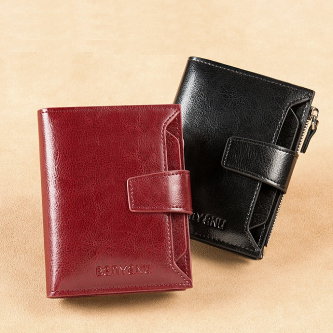 여성 심플 소가죽 프리미엄 반지갑 BYN-9003