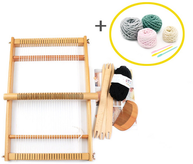 위빙룸 스탠딩 직조틀 위빙틀직조기 미니베틀 감성취미, 1개, 위빙룸 25 체험세트포함