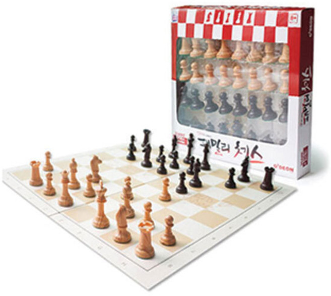 NEW 패밀리 클래식 체스게임 아이부터 어른까지 두뇌 놀이 필수템! 집콕 필수 두뇌 게임 초보도 쉽게 배우는 체스 입문 세트, 1개