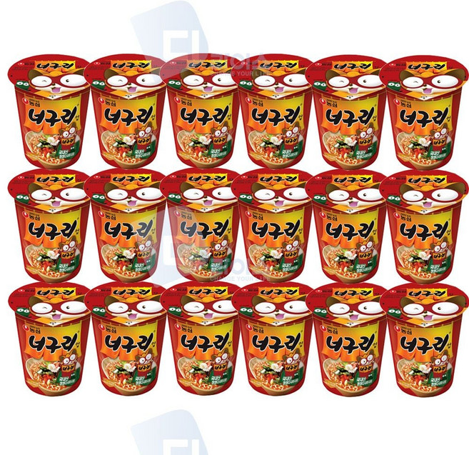 농심 너구리컵 62g 미니컵 18개 작은 컵라면 얼큰한맛 rkr3275Cl