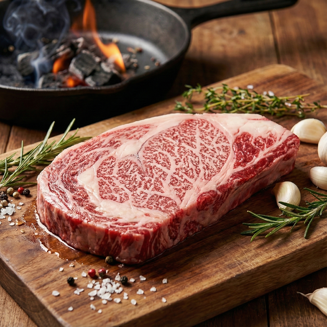 소노마푸드 육우 1+ 프리미엄 꽃등심 명품 구이용 (냉장), 1개, 200g