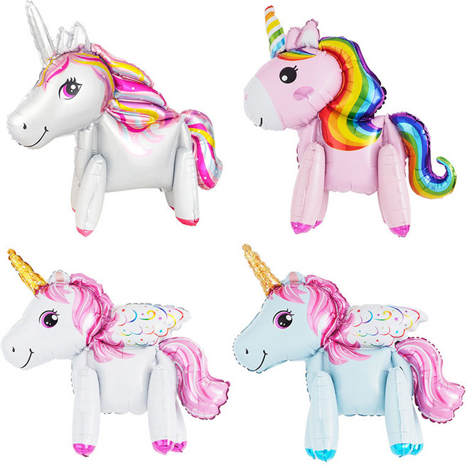 파티팡 동물 호일 은박풍선 스탠딩 유니콘 4종세트, 1개