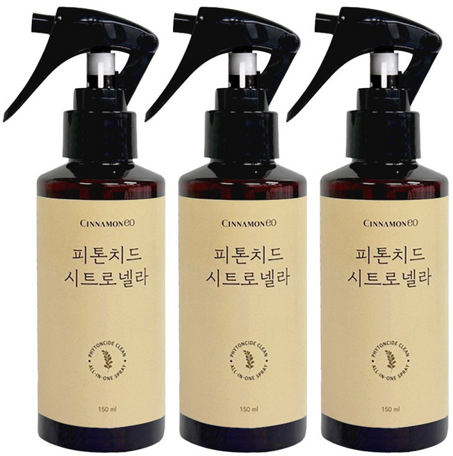 시나몬이오 피톤치드 시트로넬라 스프레이, 150ml, 3개