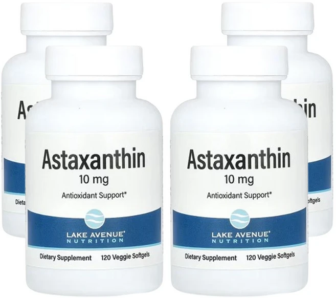 레이크 에브뉴 뉴트리션 아스타잔틴 10mg 120채식 소프트젤, 120정, 4개 - 쿠팡
