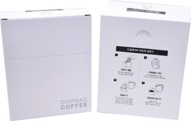 (DB_02)미스터빈 드립백 포장박스(5개입용) 10개- 심플 화이트, 1개, 10개
