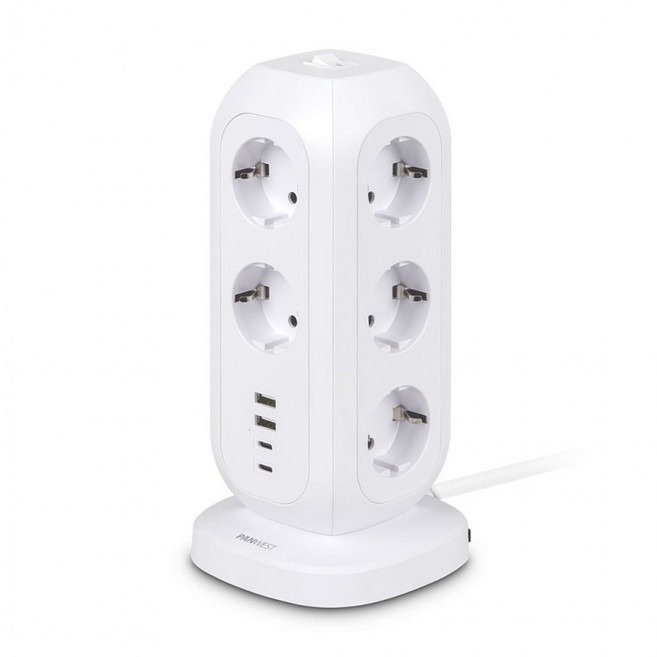 고용량 대용량 15구 스텐드 타워형 멀티탭 올화이트, 1, 상세 설명 참조, 1개