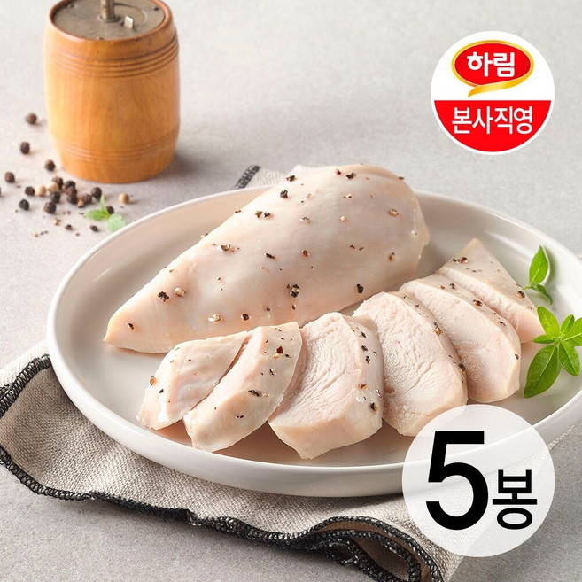 하림이닭 저염닭가슴살 블랙페퍼 100g 5팩, 5개