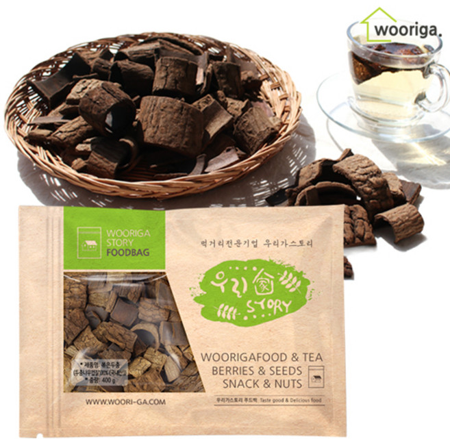 국내산 볶은 두충차 400g 두충나무껍질차, 1