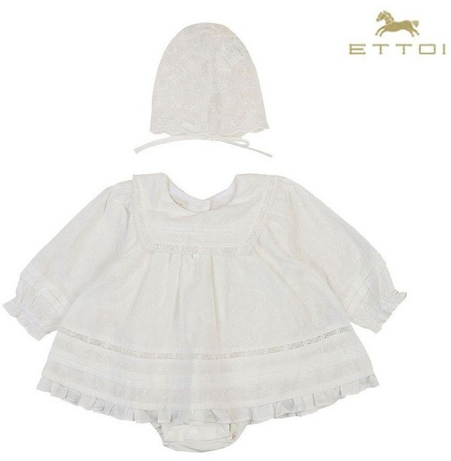 에뜨와 ETTOI 레니아레이스바디수트SET 07T027982/임신 출산 신생아 백일 돌선물 유아드레스 07T027982 103698