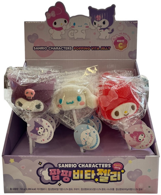 아텍스 산리오캐릭터즈 팝핑 비타 젤리 40g 3종 x 6p 세트, 1개