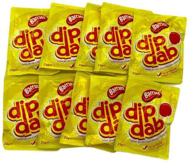 바랏 셔벗 딥 답 10팩 Barratt Sherbet Dip Dab 10 Packs, 1개