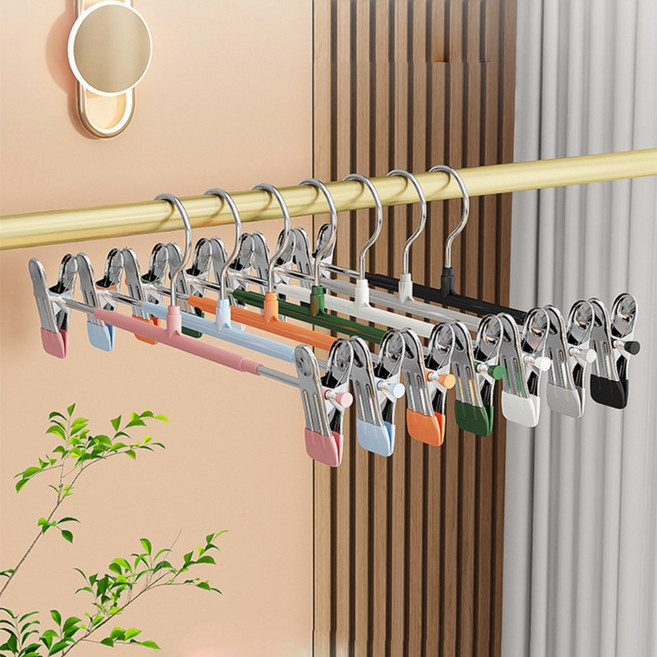 실리콘바지걸이 10개 정장 청바지걸이, 핑크