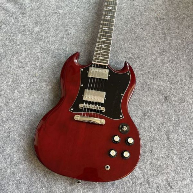 입문용기타 표준 일렉트릭 기타 SG 맞춤형 광택 화분 인레이 재고, 1, 1개