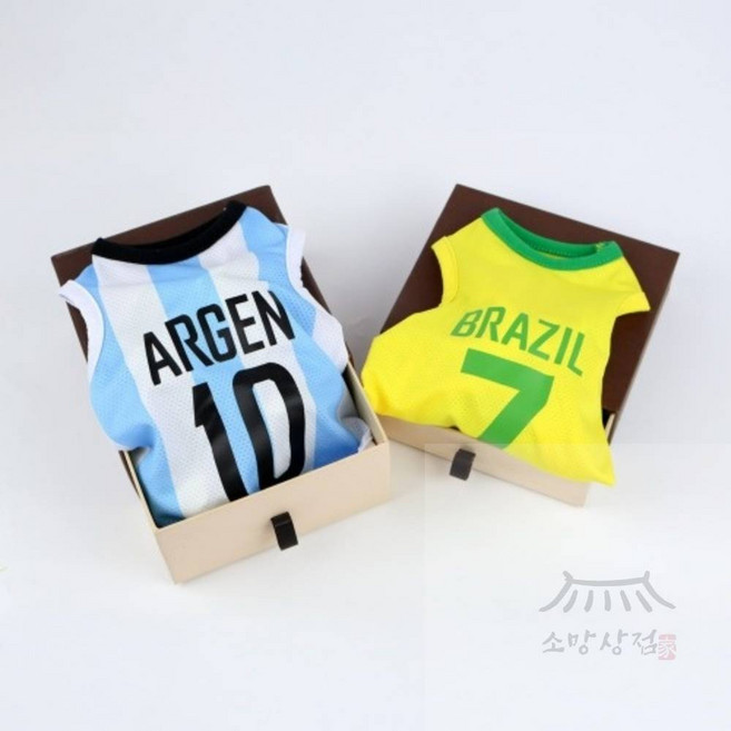 우노구나 패션독 축구복 쿨 나시 (S~2XL) 강아지외출복, 아르헨티나-XL