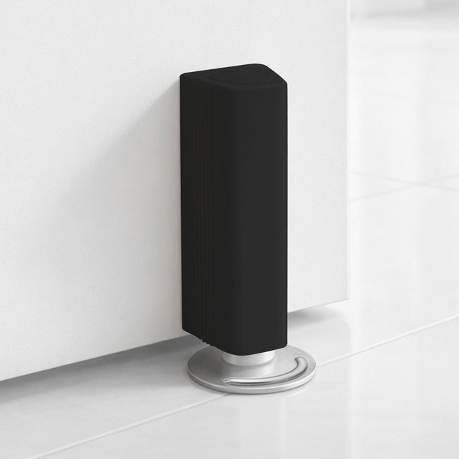 준랩 무타공 슬림락 도어 스토퍼 자석, 1개, 블랙