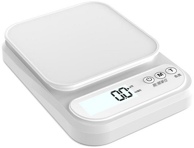 ADSA 廚房電子秤 高精準迷你克重秤, 白色, 電池款, 1g