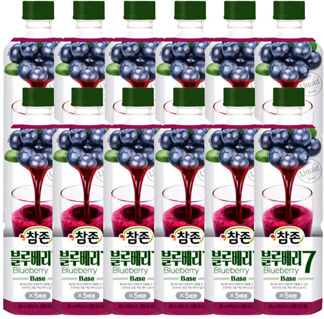 참존식품 블루베리7 원액 주스, 12개, 835ml