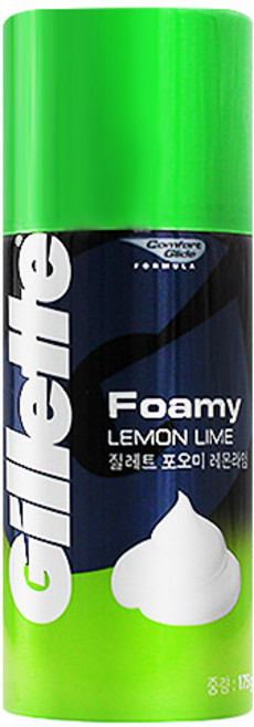 질레트 정품 포오미 레몬라임 쉐이빙폼, 175g, 1개