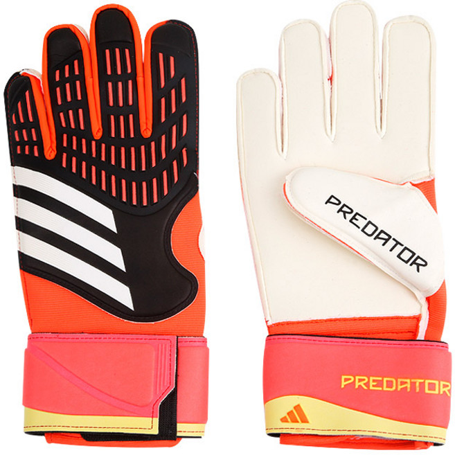 아디다스 프레데터 글러브 MTC 양손착용 세트 IN1599, 블랙 + 오렌지, 1세트