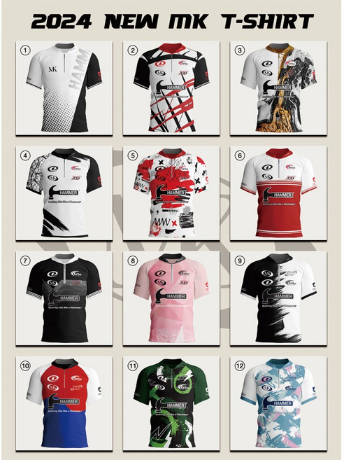 락엔볼 - 2024 뉴 MK 햄머 볼링 전사 티셔츠
