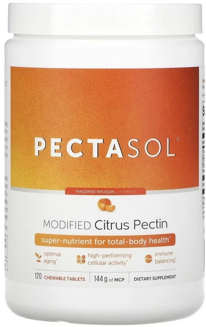 에코뉴제닉스 펙타솔 변성 시트러스 펙틴 귤맛 Econugenics PectaSol® Modified Citrus Pectin Tangerine 120정, 1개 - 쿠팡