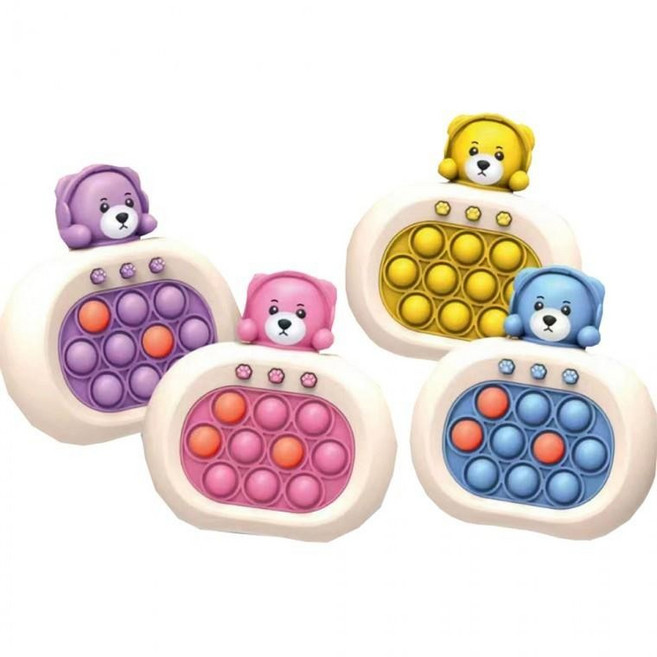 푸쉬팝 뽁뽁이 게임기 미니 보드게임, 핑크베어, 1개