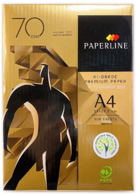 PaperLine 金牌影印紙 70磅 A4 500張/包, 1個