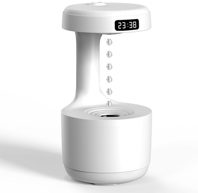 무중력가습기 집들이 선물 인테리어 초시각적 아이디어 역류 반중력 물방울 가습기, 흰색, 겨울가습기