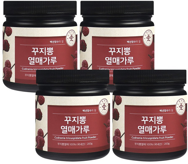 두손애약초 국산 꾸지뽕 구지뽕 구찌뽕 꾸찌뽕 나무 열매 가루 분말 200g, 4개
