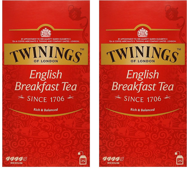 트와이닝 잉글리쉬브렉퍼스트 티백, 2g, 25개입, 2개