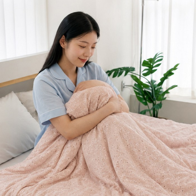 아이스 쿨링 냉감 침대 패드 바디필로우 시원한 여름, 쿨매트, 냉감이불_플라워 핑크
