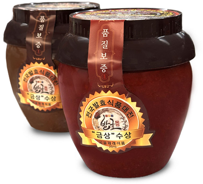 시골식 재래 고추장 된장 세트 (큰송이버섯 고추장 + 우렁버섯 된장), 1개, 2kg