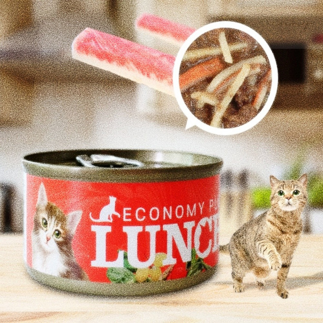 자깡몰 이코노미 런치 플러스 참치&게살 캔 맛혼합