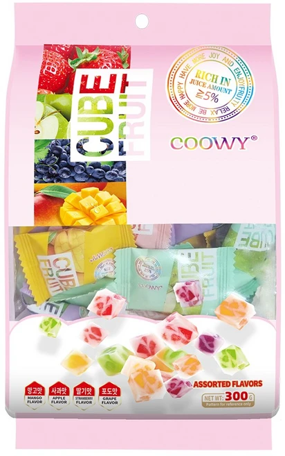 쿠위 큐브 후르츠 젤리, 4개, 300g - 쿠팡