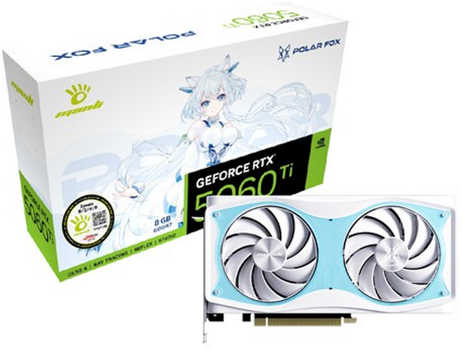 MANLI Geforce RTX 5060 Ti Polar Fox 폴라 폭스 OC D7 8GB 그래픽카드 VGA 인텍앤컴퍼니