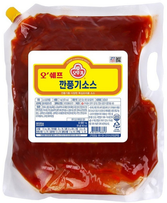 깐풍기소스 오뚜기 냉장 1Kg, 1개, 1L