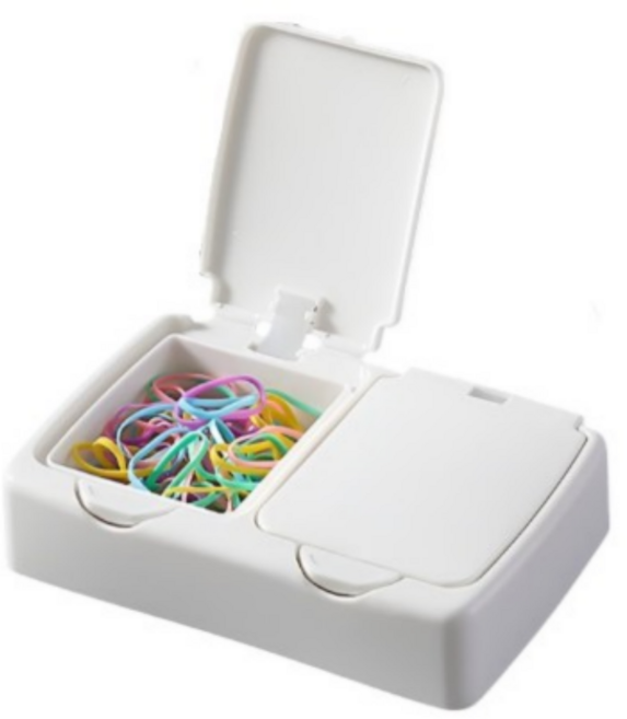 사각 원터치 수납함 면봉 이쑤시개 화장용품 다용도 간편 보관 정리 인테리어 보관함, 1개, 흰색(화이트)