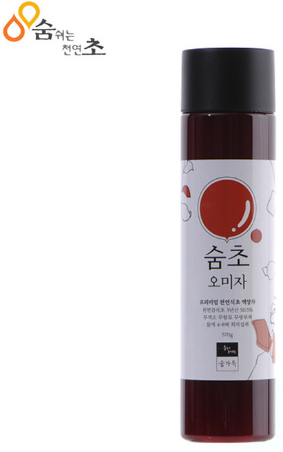 숨가득 전통장인의 수제 천연발효 감식초 숨초 오미자 3년 발효 자연 식초, 2개, 1.14L