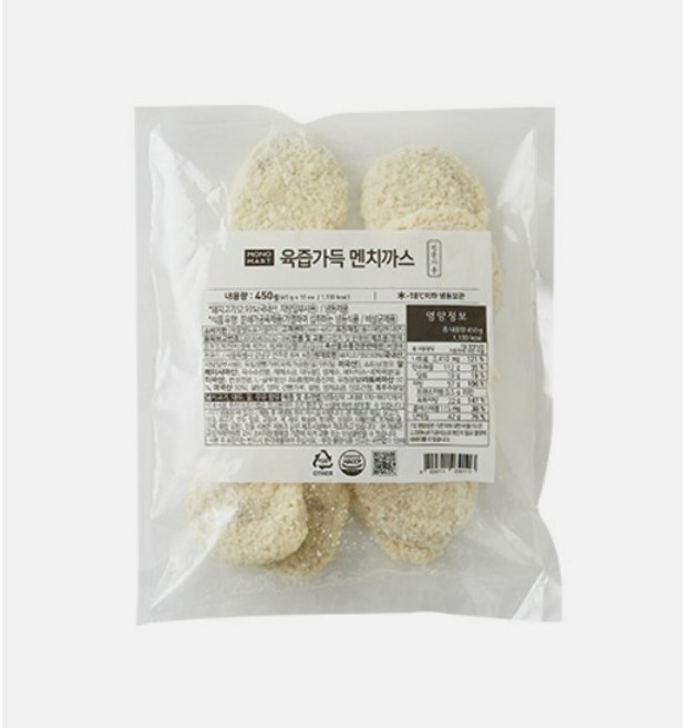 모노마트 냉동 육즙가득 멘치까스 450g, 4개