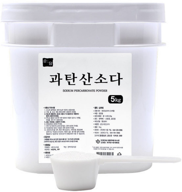 순담 과탄산소다 산소계표백제 표백제 세정제 세제, 1개, 1정, 5kg