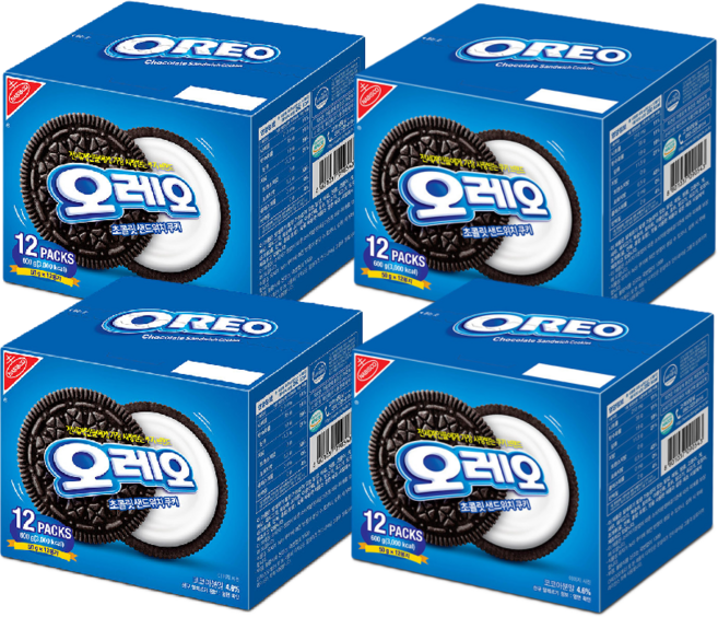 오레오 화이트 크림, 600g, 4개