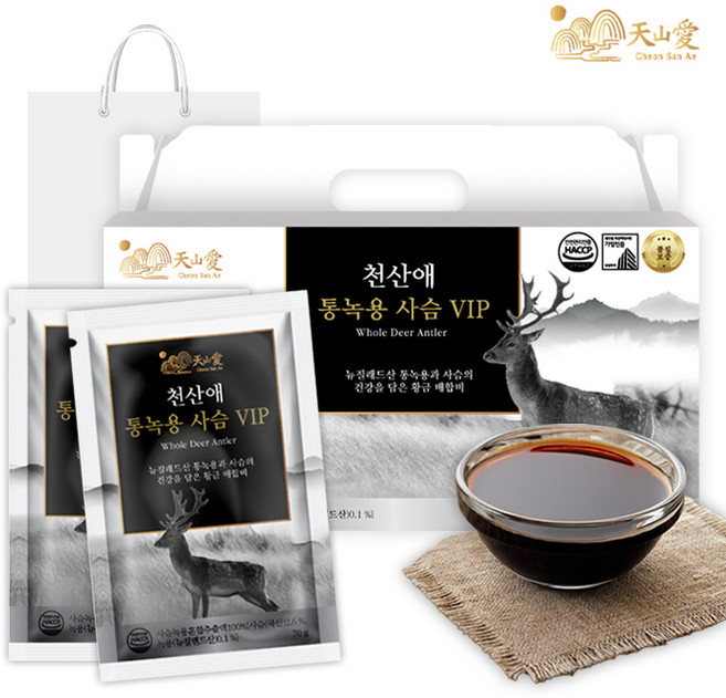 통녹용 사슴VIP 뉴질랜드산 녹용 12가지 부원료, 30개, 70g