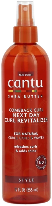 Cantu 시어버터 컴백 컬 넥스트 데이 컬 리바이탈라이저 자연스러운 컬 컬 & 웨이브 355ml(12fl oz), Cantu시어버터컴백컬넥스트데이컬리바이탈라이저자연스러운, 1개, 355ml - 쿠팡