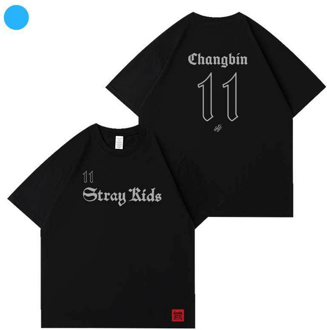 Stray Kids dominATE 周邊 短袖T恤, 1個, 徐彰彬11-黑色3XL 建議170-190斤
