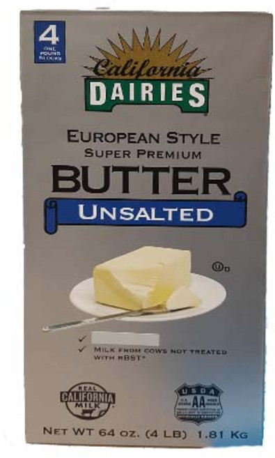 california dairies 유러피언 무염버터 453g x 4 아이스포장, 1.81kg, 1개